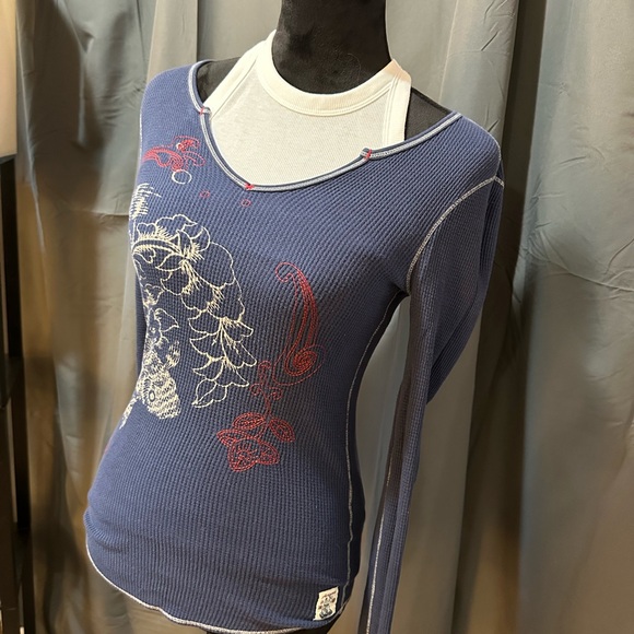 Lucky Brand Printed Long Sleeve Top - Picture 2 of 7